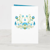 青メ伝統的キシカンフローラ写真キンセアニェラ 招待状 (裏面)