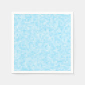 青モザイクのピクセル スタンダードカクテルナプキン (正面)