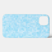 青モザイクのピクセル Case-Mate iPhoneケース (裏面 (横))