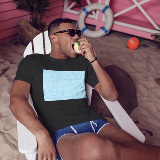 青モザイクのピクセル Tシャツ