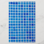 青モザイクタイル 便箋 (正面)