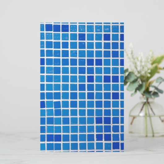青モザイクタイル 便箋 (スタンド正面)