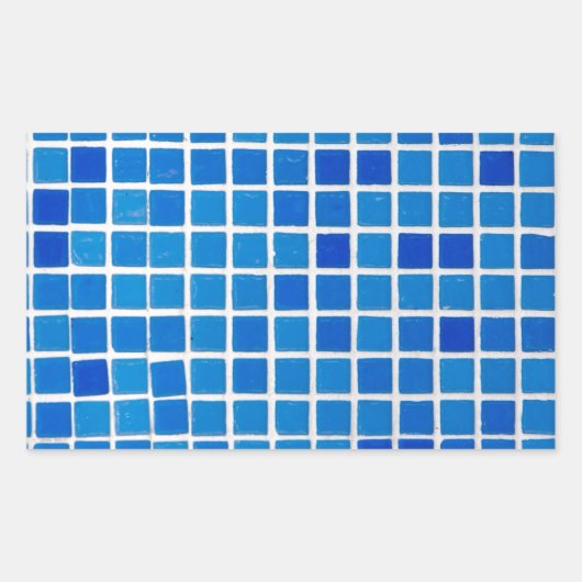 青モザイクタイル 長方形シール (正面)