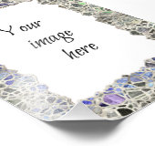 青モザイクフレーム フォトプリント            (角)