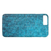 青モザイク模様 Case-Mate iPhoneケース (裏面(横))