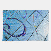 青モザイク キッチンタオル (横)