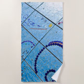 青モザイク ビーチタオル (正面)