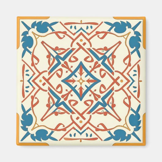 青モザイク マグネット (正面)