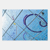 青モザイク ラッピングペーパーシート (正面3)