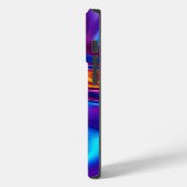 青モダンいオレンジ色の背景 Case-Mate iPhoneケース (裏面 / 左)