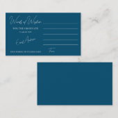 青モダンいシンプル英知の言葉 エンクロージャーカード (正面/裏面)