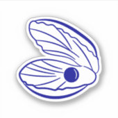 青モダンいシ地中海のェル結婚式用シール シール (正面)