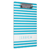 青モダンいストライプパターン名 クリップボード (右)