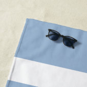 青モダンいストライプ名 ビーチタオル (インサイチュ)