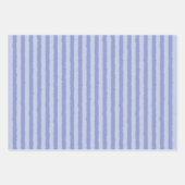 青モダンいストライプ点 ラッピングペーパーシート (正面3)