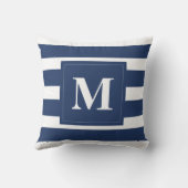 青モダンいストライプ装飾用クッション クッション (裏面)