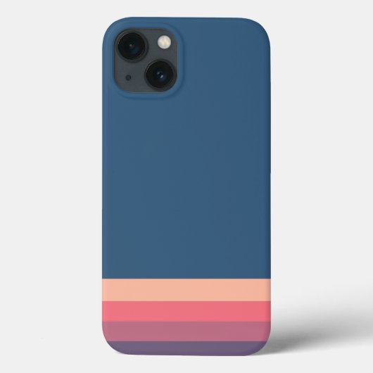 青モダンいストライプiPhone 13ケース Case-Mate iPhoneケース (裏面)