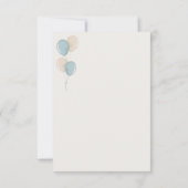 青モダンいバプテスマカスタムス写真 サンキューカード (裏面)