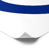 青モダンいポ赤と白スター |ギフトモダンー ポスター (角)