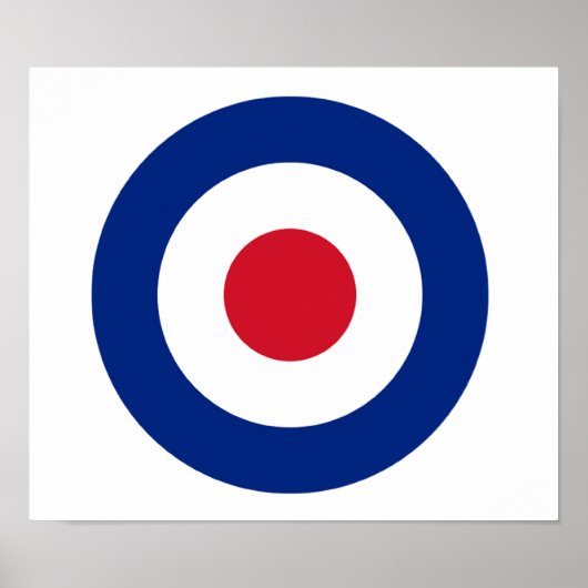 青モダンいポ赤と白スター |ギフトモダンー ポスター (正面)