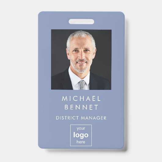 青モダンい写企業の真ID バッジ (正面)