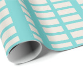 青モダンい十字パターン ラッピングペーパー (ロールコーナー)