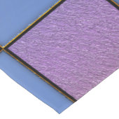 青モダンい正方形の幾何学的パターン ショートテーブルランナー (コーナー)