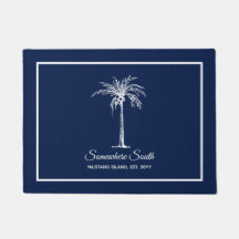 青モダンい白いヤシパーソナライズされたの木