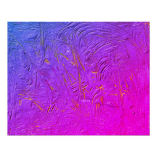 青モダンい赤紫のピンクの黄色い抽象芸術アート ポスター