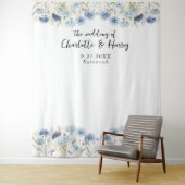 青モダンい野結婚花の写真の背景 タペストリー (インサイチュ)