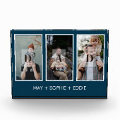 青モダンい3写真父の日の写真ブロック フォトブロック (正面)