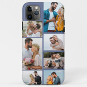 青モダンい7枚の写真コラージュ Case-Mate iPhoneケース (裏面)