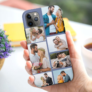 青モダンい7枚の写真コラージュ iPhone 11 PRO MAXケース