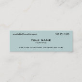 青モダンいQRコード スキニー名刺 (正面)