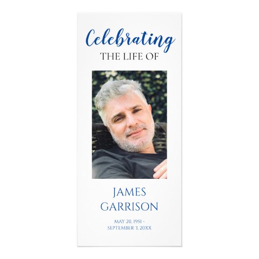 青モダンお祝い生涯記念事業 ラックカード (正面)