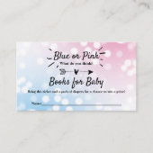青モダンかピンク?ジェンダーリビールパーティーおむつ エンクロージャーカード (正面)