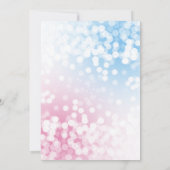 青モダンかピンク?性別の表示パーティー サンキューカード (裏面)