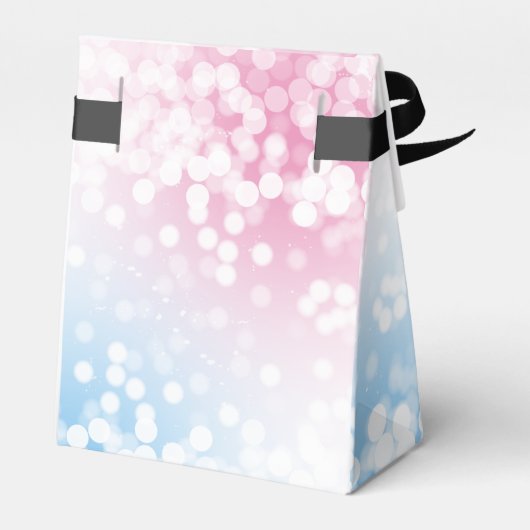 青モダンかピンク？性別の表示パーティー フェイバーボックス (裏面サイド)