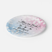 青モダンかピンク?性別の表示パーティー ペーパープレート (アングル)