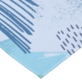 青モダンとピンクの線とらせん状 テーブルクロス (アングル)