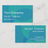 青モダンとプロフェッショナル 名刺 (正面/裏面)