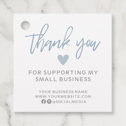 青モダンと白ありがとう フェイバータグ (正面)