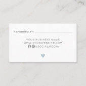 青モダンと白が友人カードを参照 名刺 (裏面)