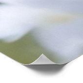 青モダンと白のオーバーレイ結婚花 ポスター (角)