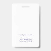 青モダンと白のロゴの従業員名 バッジ (裏面)