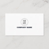 青モダンと白の名刺 名刺 (裏面)