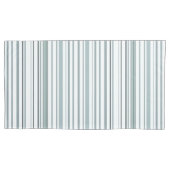 青モダンと白の沿岸ストライプ 枕カバー (正面左)