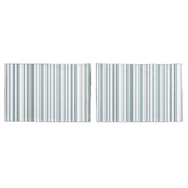 青モダンと白の沿岸ストライプ 枕カバー