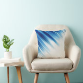 青モダンと白の風車の装飾枕 クッション (椅子)