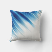 青モダンと白の風車の装飾枕 クッション (裏面)